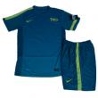 Quần áo bóng đá Nike T90 xanh lơ -S2038